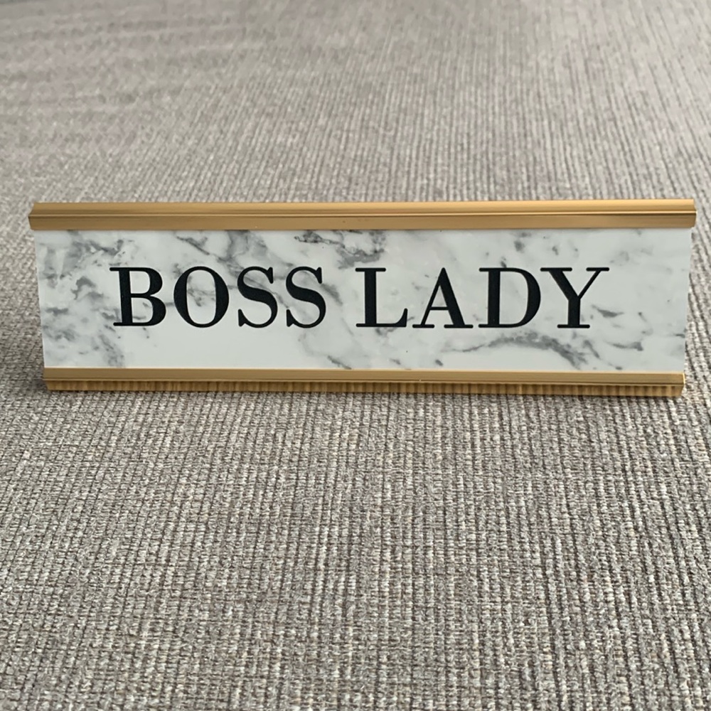 Retro BOSS LADY desk sign